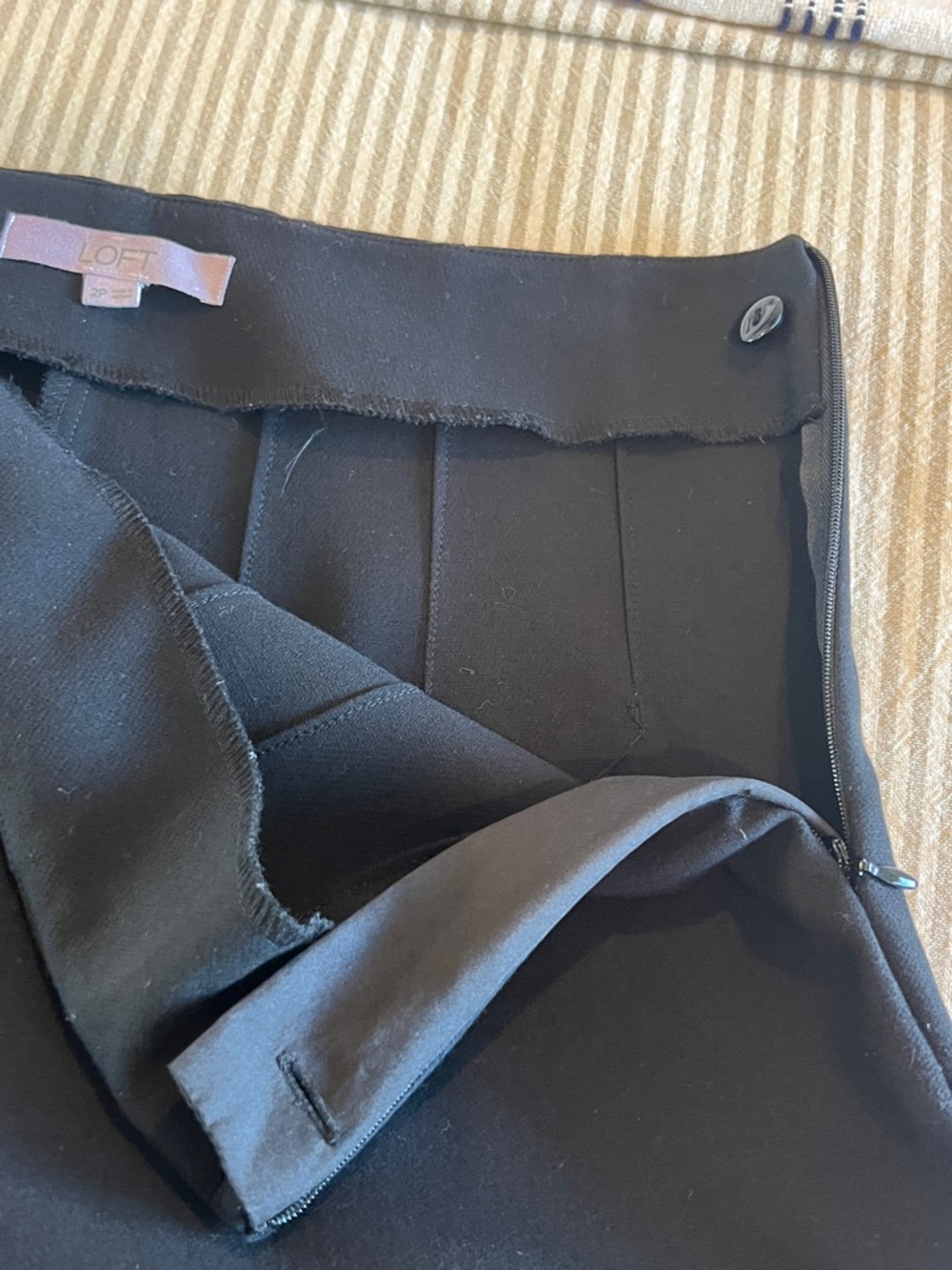 LOFT Black Wide-Leg Trousers - Picture 2 of 3